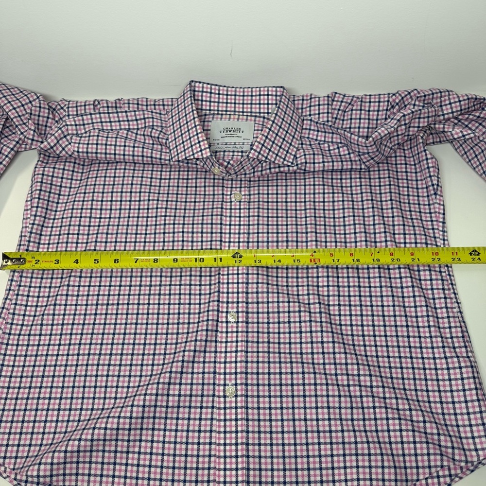 Charles Tyrwhitt Pink and Navy Check Shirt
